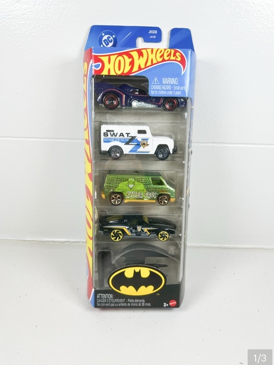 Hot Wheels Other - NIB Hot Wheels DC Batman 5-Pack Die Cast Cars Set Mattel New Sealed
